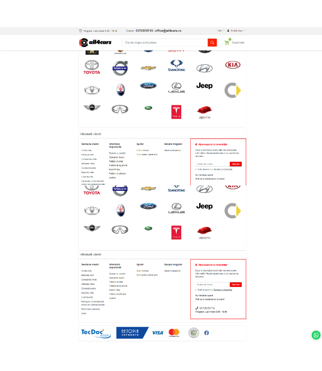 Online store using TecDoc Licence - all4cars.ro