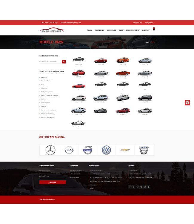 Magazin online de piese auto aftermarket (TecDoc) - www.globalautomarket.ro/