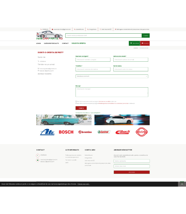 Magazin online de piese auto aftermarket (TecDoc) - newcarparts.ro