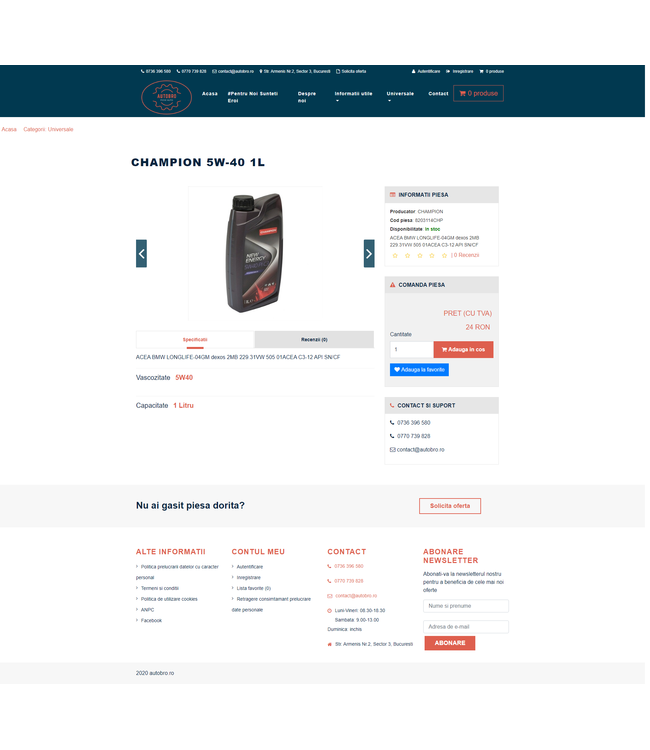 Aftermarket auto parts online store (TecDoc) - autobro.ro