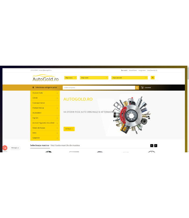 Aftermarket auto parts online store (TecDoc) - autogold.ro