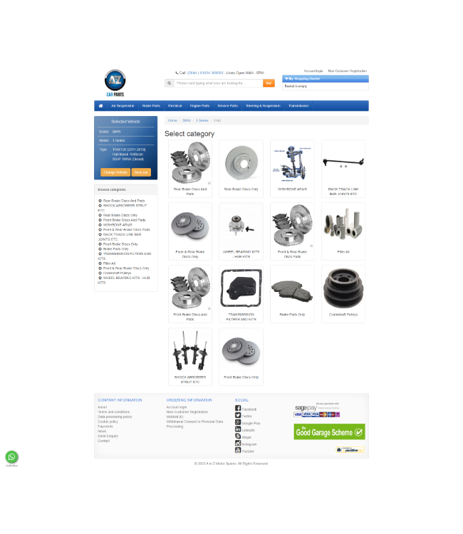 Auto parts online shop - azcarparts.co.uk