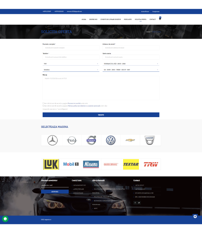 Magazin online de piese auto aftermarket (TecDoc) - nvcauto.ro