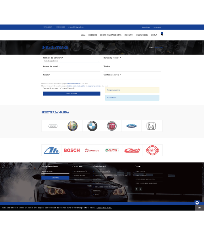 Aftermarket auto parts online store (TecDoc) - nvcauto.ro