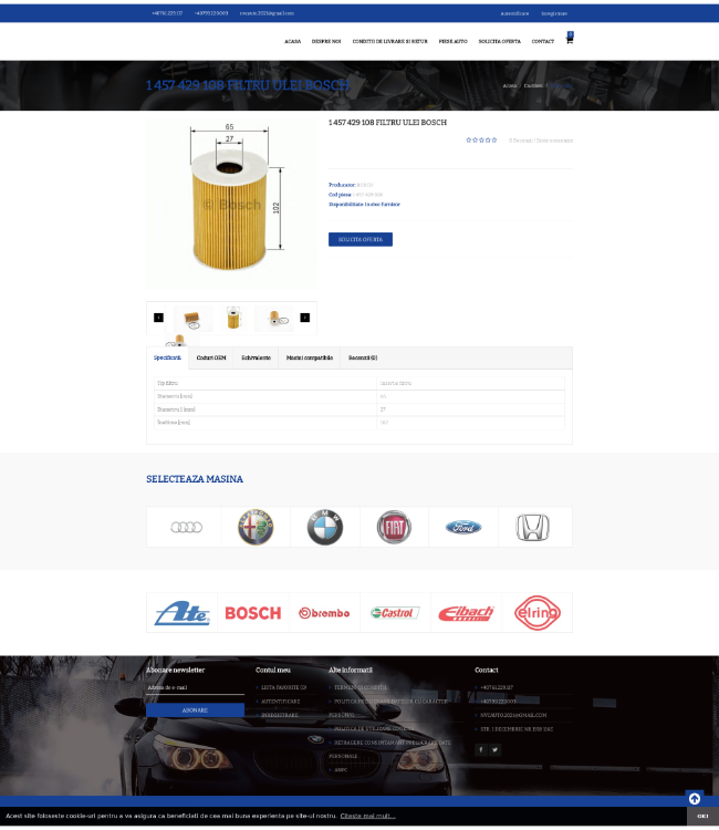 Aftermarket auto parts online store (TecDoc) - nvcauto.ro