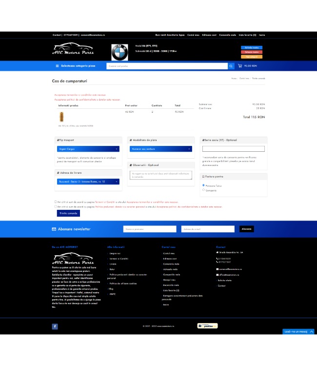 Aftermarket auto parts online store (TecDoc) - avemotors.ro