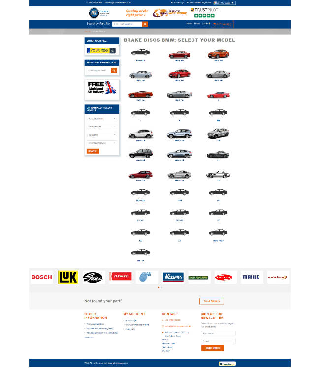Aftermarket auto parts online store (TecDoc) - a2zmotorspares.com