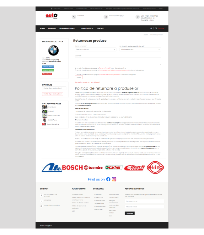 Magazin online de piese auto aftermarket (TecDoc) - www.autosupply.ro/