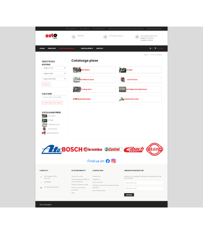 Aftermarket auto parts online store (TecDoc) - www.autosupply.ro/