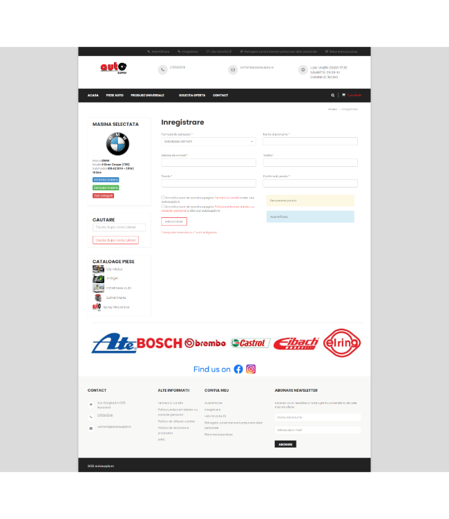 Aftermarket auto parts online store (TecDoc) - www.autosupply.ro/