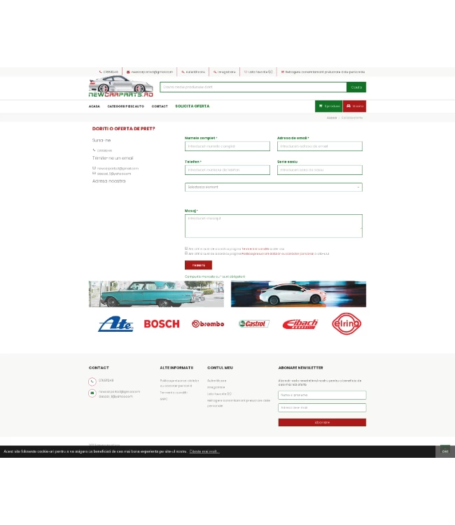 Magazin online de piese auto aftermarket (TecDoc) - newcarparts.ro | HappyWeb.ro