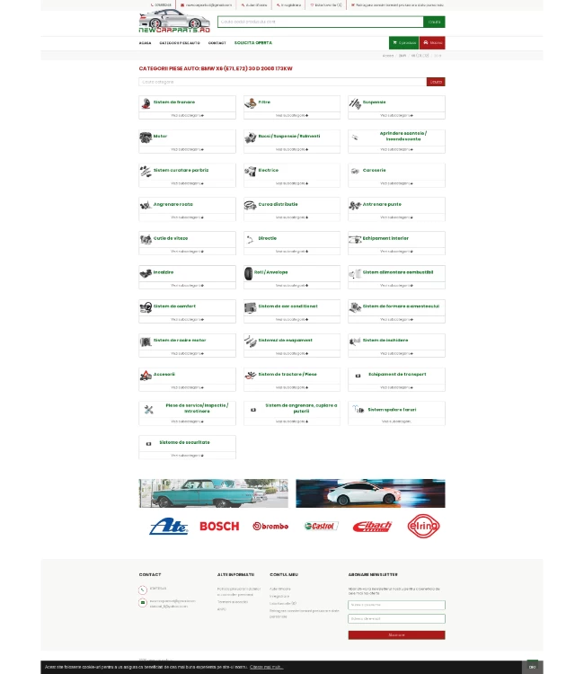 Aftermarket auto parts online store (TecDoc) - newcarparts.ro