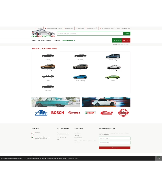 Aftermarket auto parts online store (TecDoc) - newcarparts.ro | HappyWeb.ro