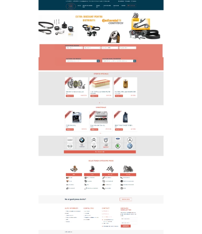 Aftermarket auto parts online store (TecDoc) - autobro.ro | HappyWeb.ro