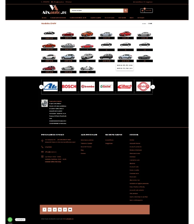 Aftermarket auto parts online store (TecDoc) - aixauto.ro | HappyWeb.ro
