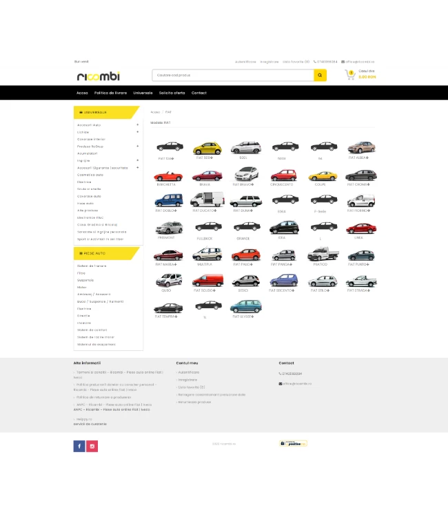 Aftermarket auto parts online store (TecDoc) - ricambi.ro | HappyWeb.ro