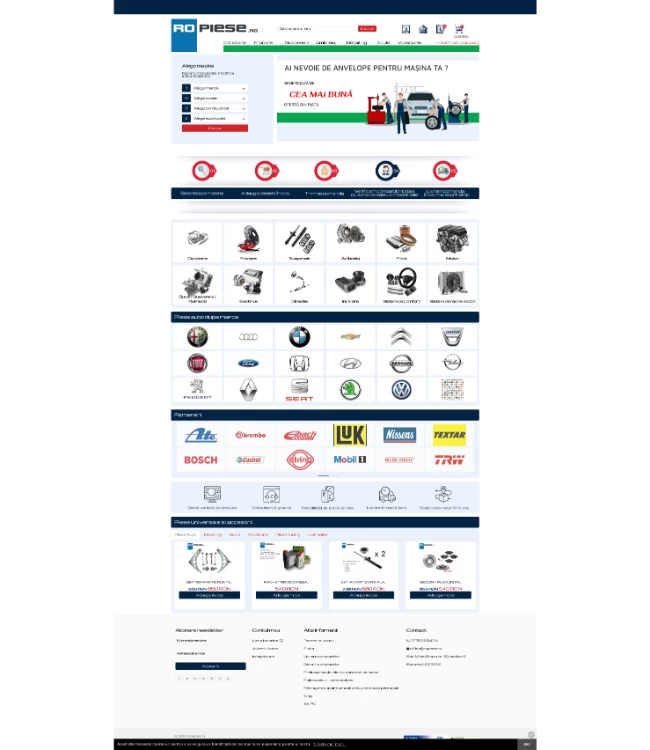 Aftermarket auto parts online store (TecDoc) - ropiese.ro | HappyWeb.ro