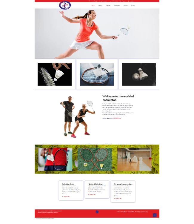 Site de prezentare - acs-pro-badminton.ro | HappyWeb.ro