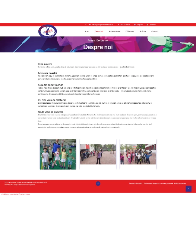 Presentation website - acs-pro-badminton.ro | HappyWeb.ro