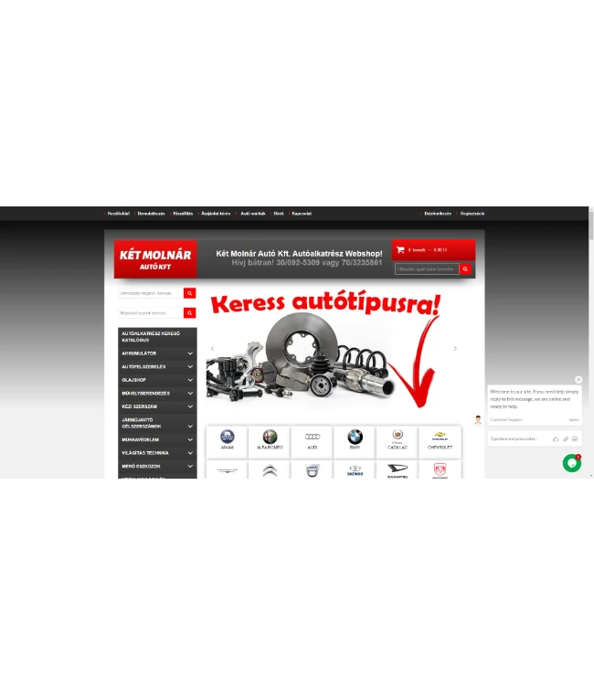 Online store with TecDoc licence - ketmolnarauto.hu/ | HappyWeb.ro